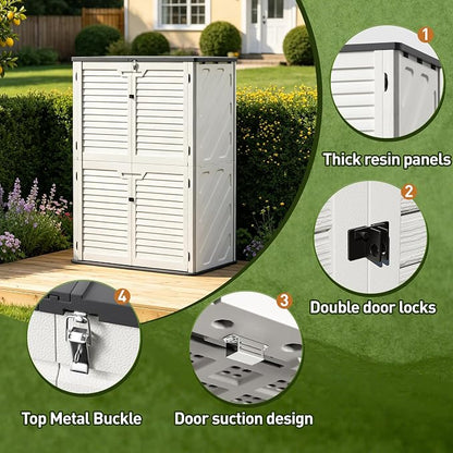 65 Cu.Ft Resin Outdoor Storage Shed - Image 3