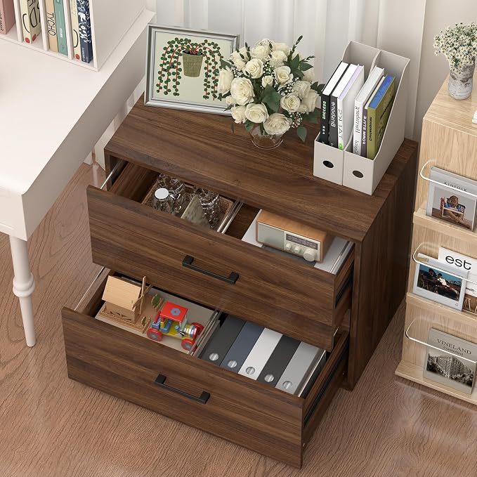 Lateral File Cabinet, 2 Drawer Filing Cabinet, Wood File Cabinets - Image 7
