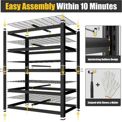 PrimeZone 72" H Heavy Duty Garage Shelving 2500 LBS 5 Tier Storage Shelves - Image 4