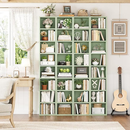 FOTOSOK Bookshelf Bookcase 8-Tier Narrow Bookshelf Tall CD Media Tower Rack | - Image 4