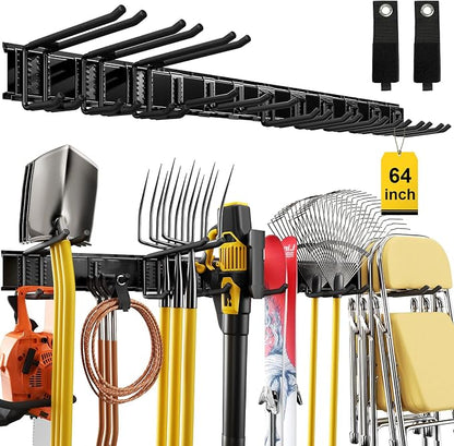 64" Garage Wall Tool Organizer, 900 Lbs Heavy Duty Steel Garden Tool Storage by YZSFMZGE