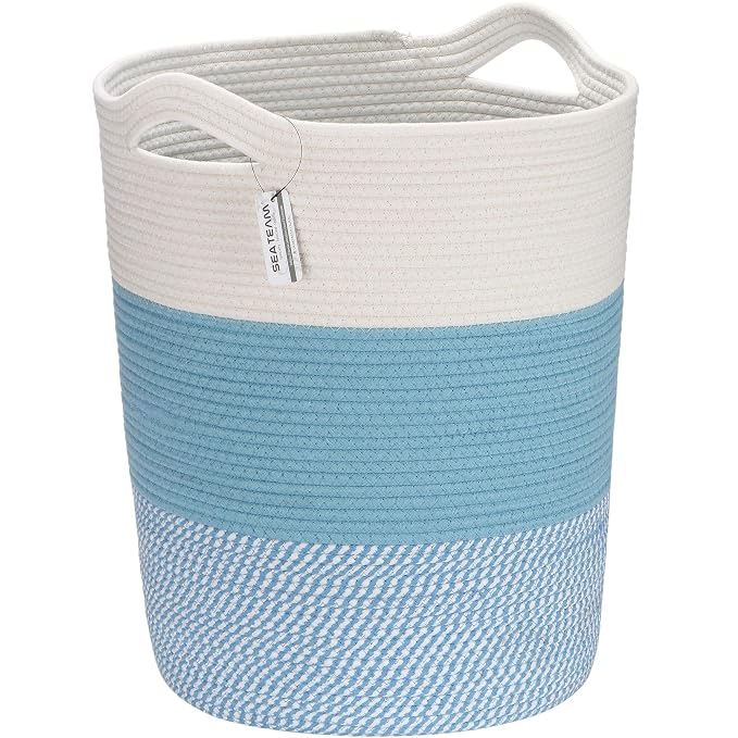 Sea Team Large Size Cotton Rope Woven Storage Basket by SeaTeam