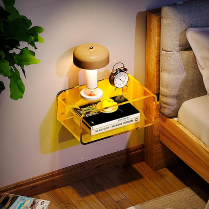 Acrylic Floating Nightstand, Bedside Table, Nightstand Shelf Wall Mounted - Image 8