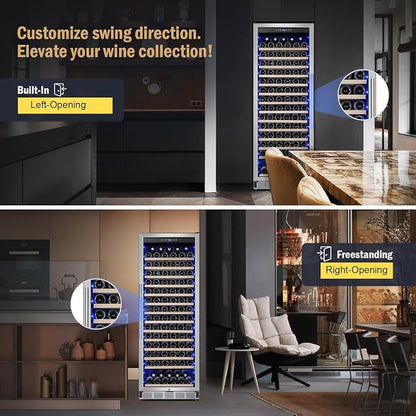 Wine Fridge Freestanding, 173 Bottles 24 Inch Wine Cooler Refrigerator - Image 7