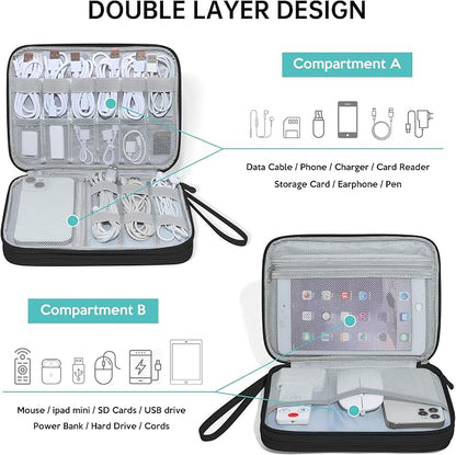 CILLA Electronics Organizer Travel, Travel Cord Organizer Case, Compact - Image 3