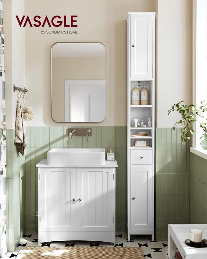VASAGLE Tall Storage Cabinet, Slim Freestanding Floor Cabinet - Image 2