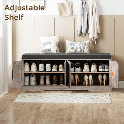 Homleke 2-Tier Storage Bench, Shoe Bench - Image 5