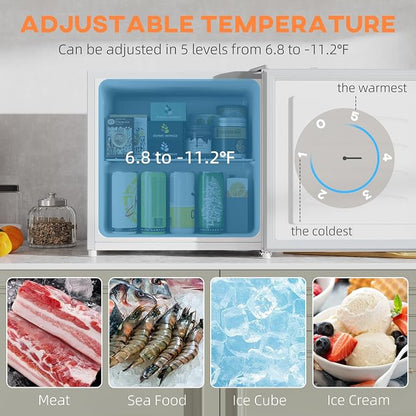 HOMCOM Mini Freezer Countertop, 1.1 Cu.Ft Compact Upright Freezer - Image 3