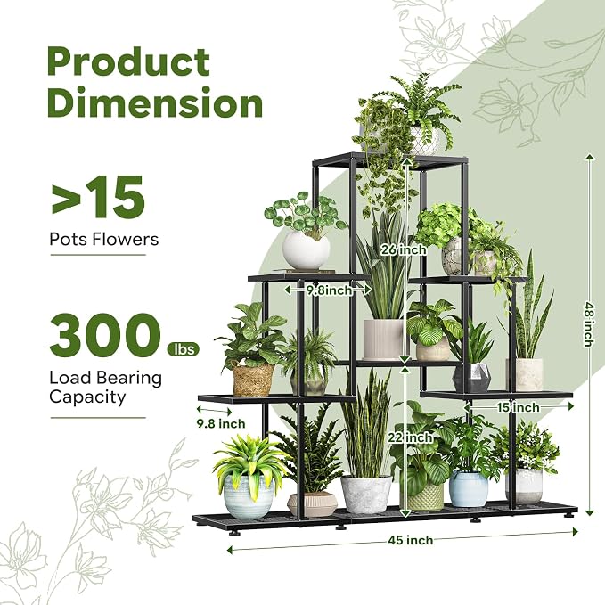 Ekisemio 5 Tier Metal Plant Stand - Image 3