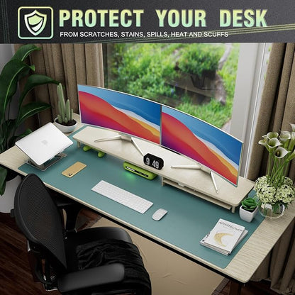 K KNODEL Large Office Leather Desk Mat, Mouse and Keyboard Pad, Computer and - Image 4