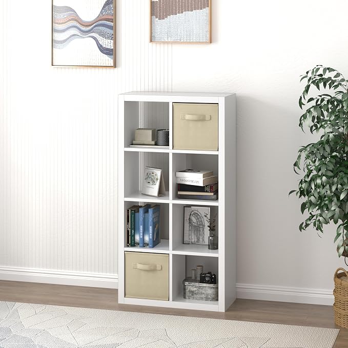 Bookshelf Cube Storage Organizer, 8-Cube Shelf Bookcase - Image 2