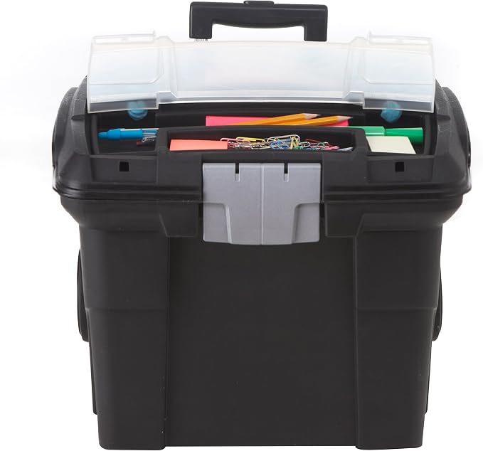 Storex Premium File Storage Box on Wheels - Image 2