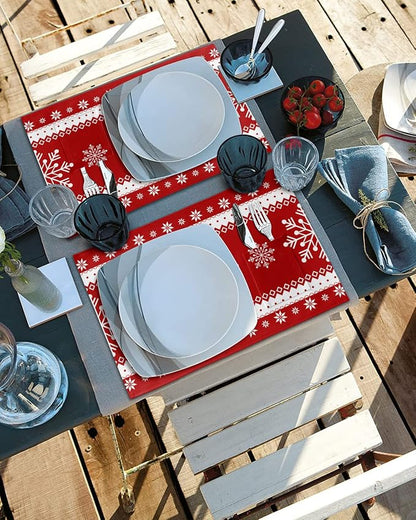 Christmas Winter Snowflake Placemats Set of 2 - Image 4