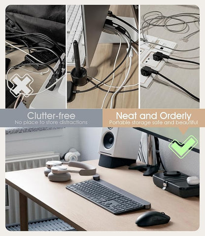 40Pcs Nearockle Reusable Cable Ties, Adjustable Silicone Cord Organizer Small - Image 5