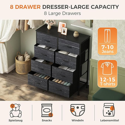 Sweetcrispy 8 Drawer Fabric Dresser - Image 4