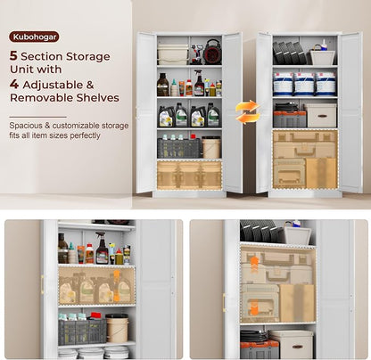 71" Tall Metal Kitchen Pantry Cabinet, Storage Cabinet - Image 4