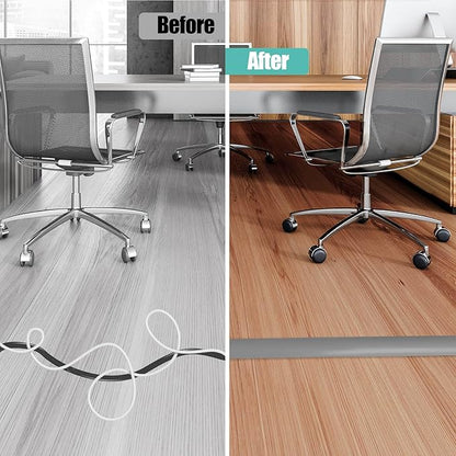 Floor Cord Cover Self Adhesive Cord Hider, 20FT Cable Management, Extension - Image 4