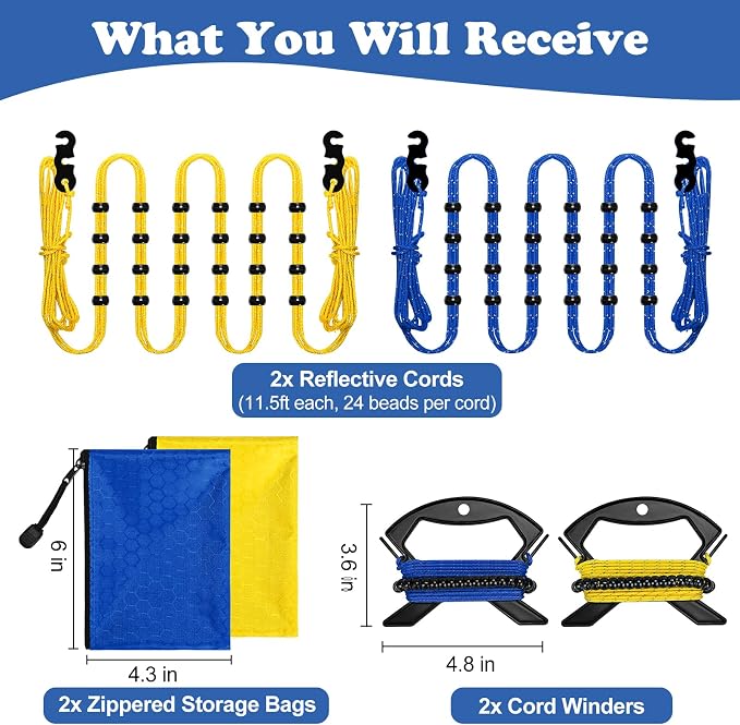2 Pack Travel and Camping Clothesline - Image 2