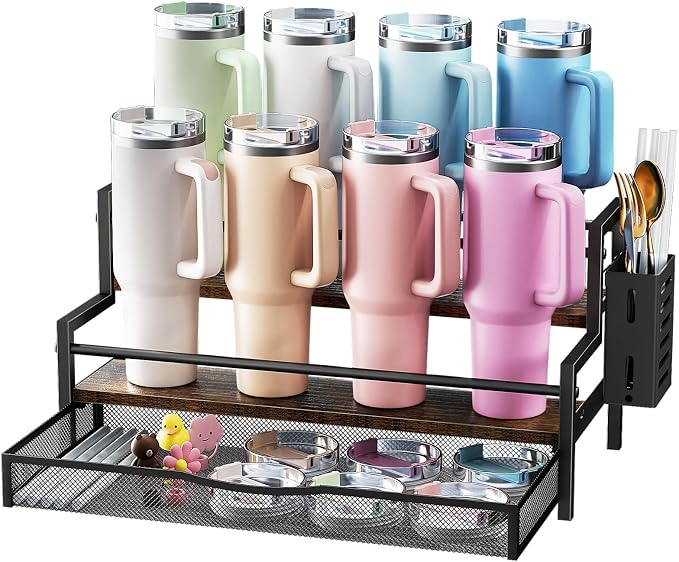 Water Bottle Organizer for Full Stanley 40 oz Tumbler by Kssiaz