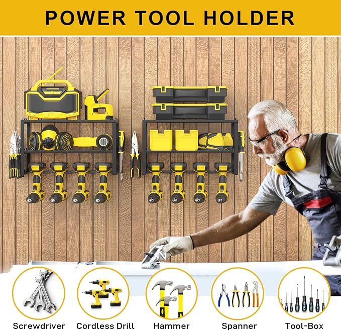 Spacecare Power Tool Organizer- Power Drill Tool Holder- Heavy Duty Tool Shelf - Image 6