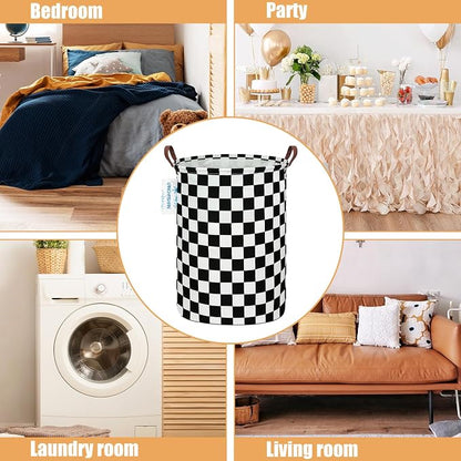 LANGYASHAN Laundry Basket Canvas Fabric Collapsible Organizer Basket - Image 3