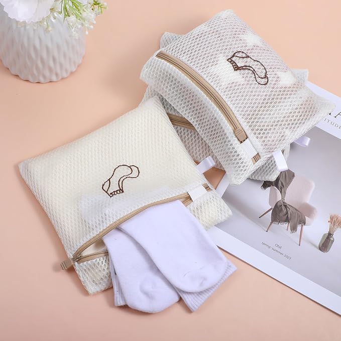4 Pcs 7.87×7.09 Inch Small Mesh Laundry Bags - Image 7