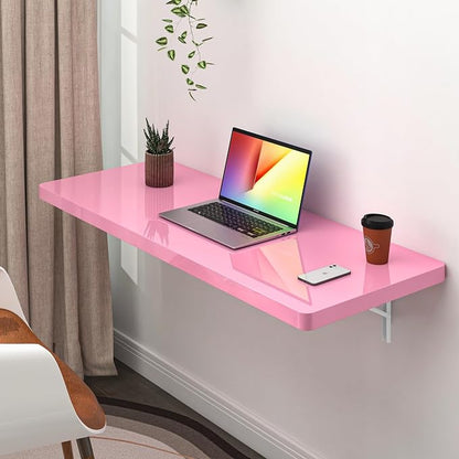 Clikuutory Wall Mounted High Gloss Folding Table, Wall Desk Fold Down by Turnyourhouseintoahome