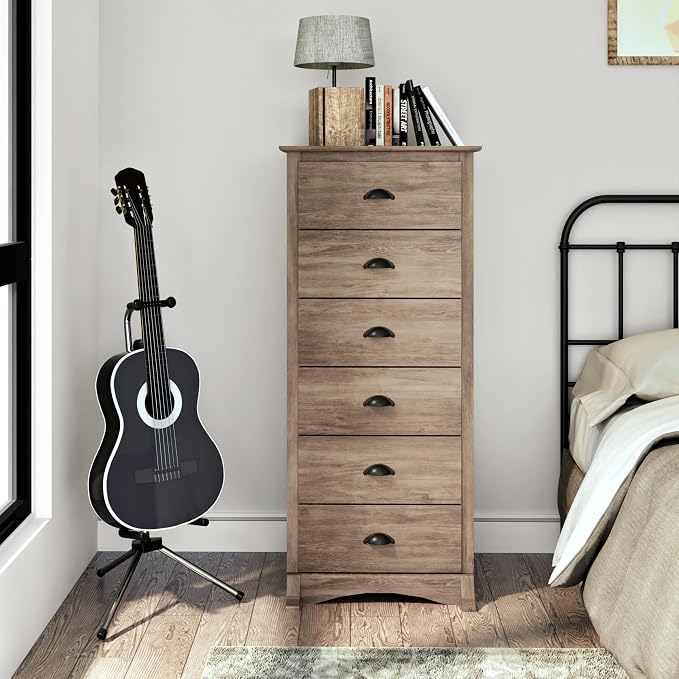 Prepac Salt Spring Rustic 6-Drawer Tall Dresser - Image 2