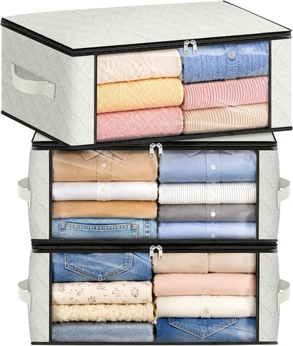 Fab totes 35L Closet Organizers and Storage, Foldable Under Bed Storage by Fabtotes