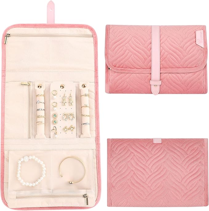 Voova Travel Jewelry Holder Organizer Case, Large Jewelry Storage Bag - Image 5