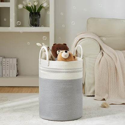 YOUDENOVA Woven Rope Laundry Hamper Basket, 72L Tall Luandry Basket, Baby - Image 2