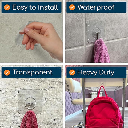 GLUIT Adhesive Wall Hooks for Hanging Heavy Duty 22 lbs Hooks for Walls No - Image 5