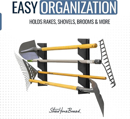StoreYourBoard Shed Tool Organizer Wall Mount, Garage Organization, Garden Tool - Image 4