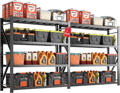 Metal Garage Shelving Unit, Heavy Duty Adjustable Industrial Storage Shelves by Unknown