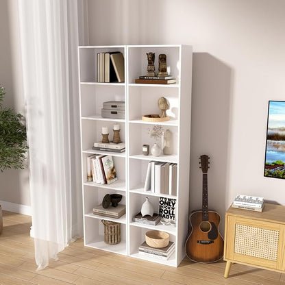 Wooden 6 Cube Storage Organizer, 6 Tier Closet Organizers Storage Cubes Display - Image 6