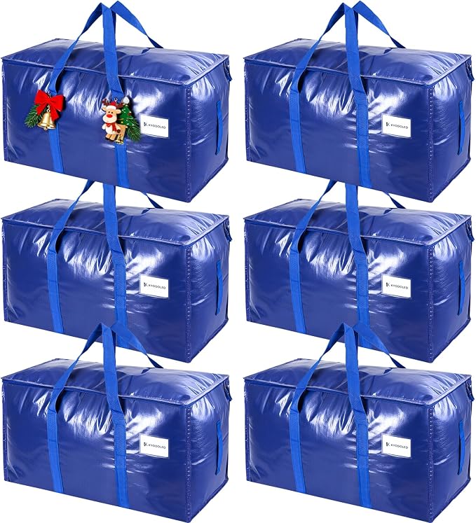 KYODOLED 6 Pack Extra Heavy Duty Blue Moving Bags by KYODOLED