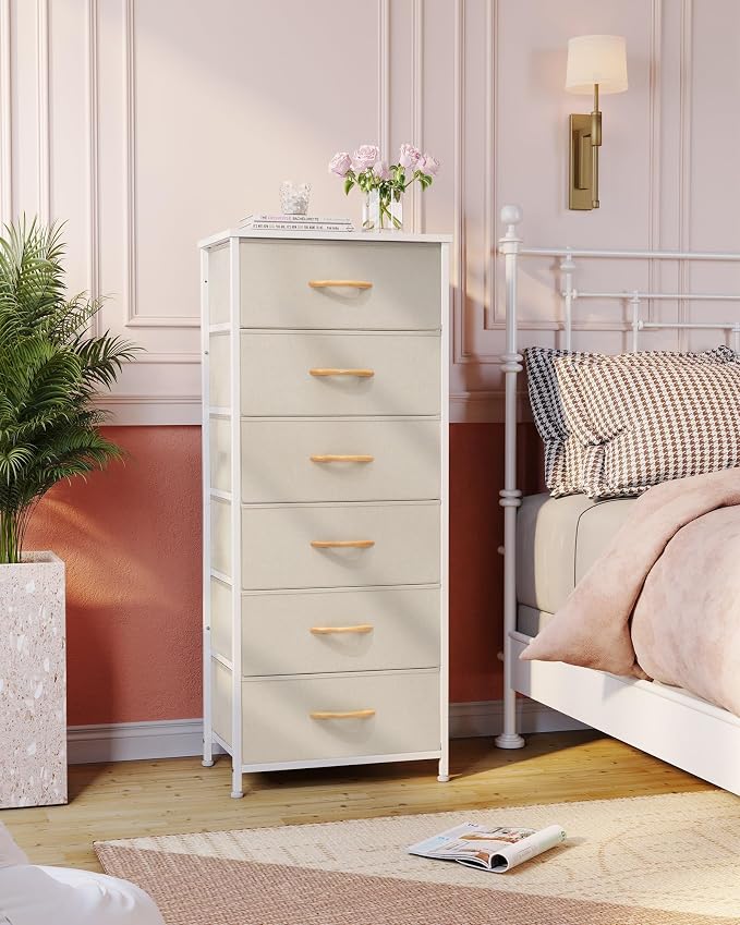 Tall 6-Drawer Fabric Dresser Tower - Image 2