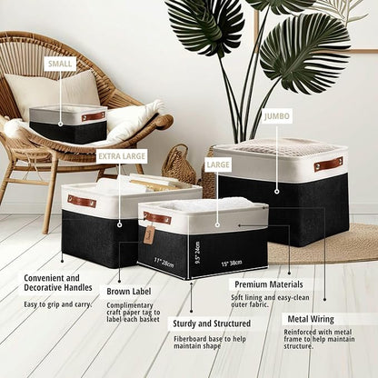 DECOMOMO Storage Baskets for Shelves - Image 4