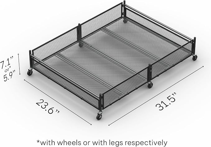 Under Bed Storage with Wheels – Heavy Duty Large Metal Storage Container - Image 7