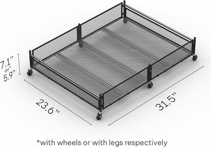 Under Bed Storage with Wheels – Heavy Duty Large Metal Storage Container - Image 7