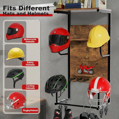 Helmet Holder Wall Mount, Motorcycle Helmet Stand, Motorcycle Accessories - Image 2