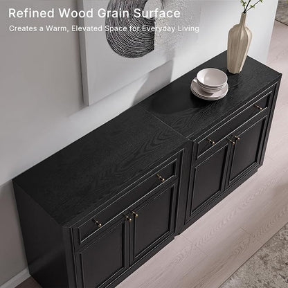 ACCOHOHO Modern Farmhouse Buffet Cabinet, 94.5" Sideboard Credenza, Modular - Image 6