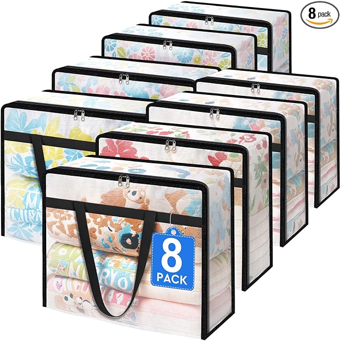 TasticTotes 8 Pack Clear Storage Bags by Unknown