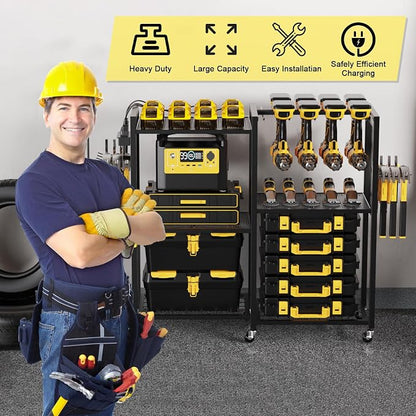 6-Tier Large Power Tool Organizer Cart - Image 7