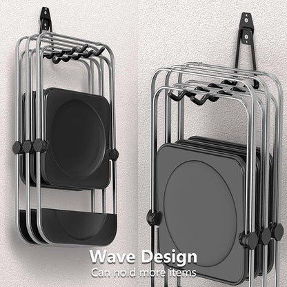 Heavy Duty Garage Hooks 4 Pack, 7.7 inch Wave Long Hanger, Wall Mounted Storage - Image 5