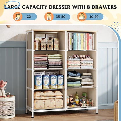 WLIVE Fabric Dresser for Bedroom, Tall Dresser - Image 4