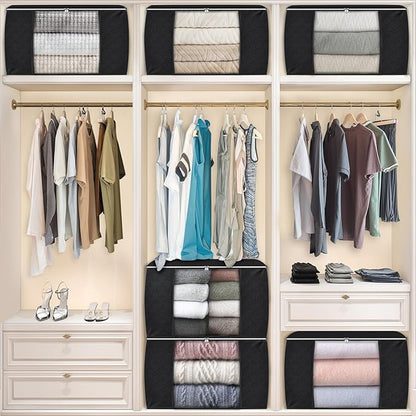 Fab totes 24 Gallons Clothes Storage, Foldable Thick Fabric Blanket Storage Bags - Image 6