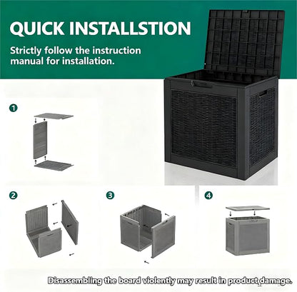 30 Gallon Outdoor Storage Deck Box Waterproof, Garden Tool, Backyard Cushion - Image 8
