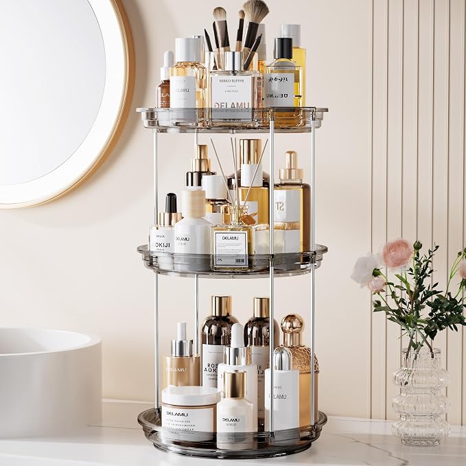 Delamu 3 Tier Rotating Makeup Organizer - Image 4