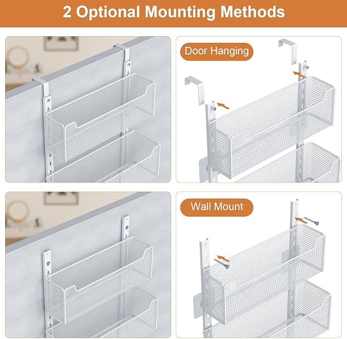 VyGrow Over The Door Organizer, Metal Door Organizer Hanging - Image 4